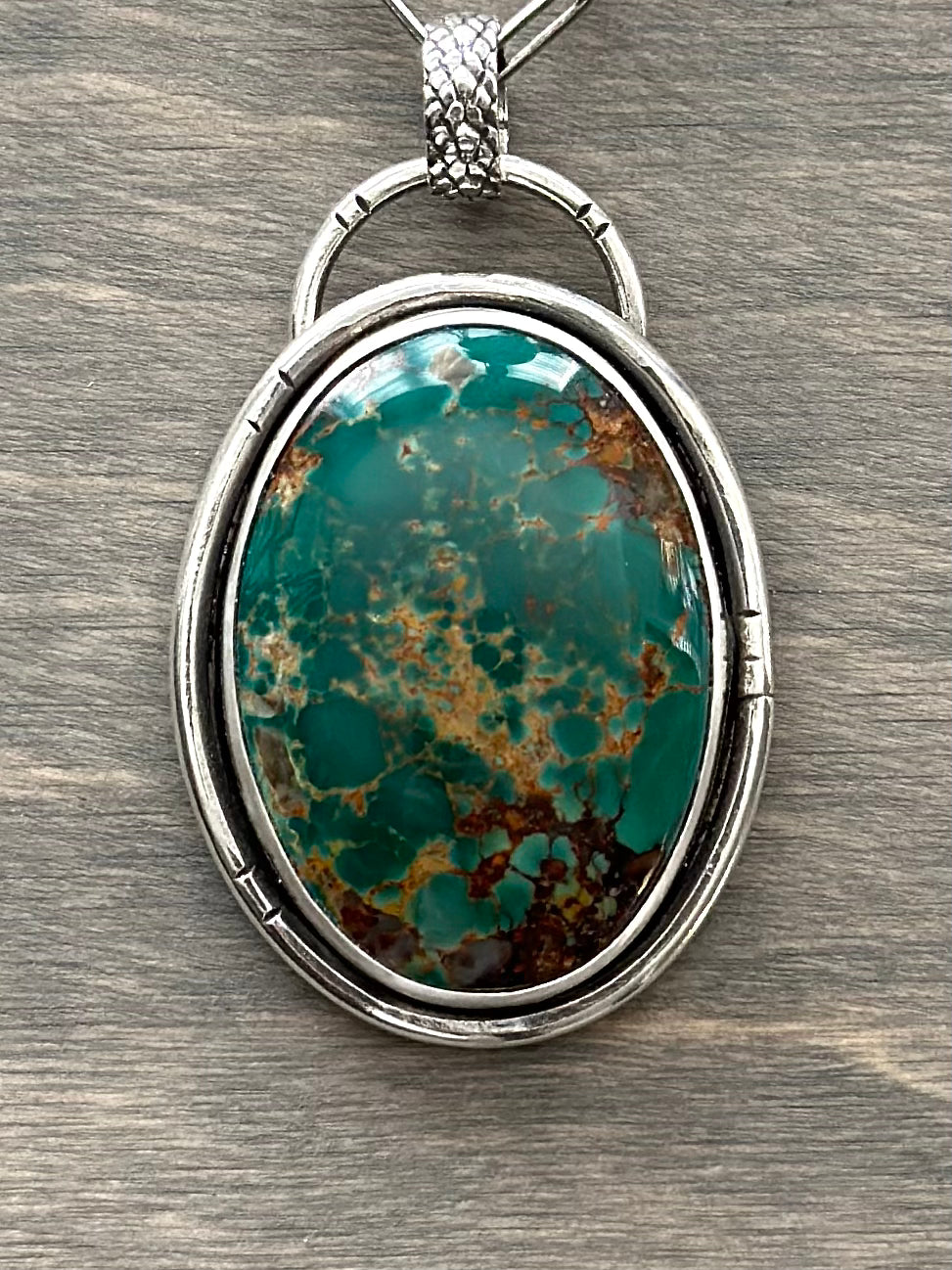 Royston Turquoise Statement Pendant in Green