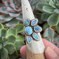 Coober Pedy Opal Half Flower Ring in size 7-3/4