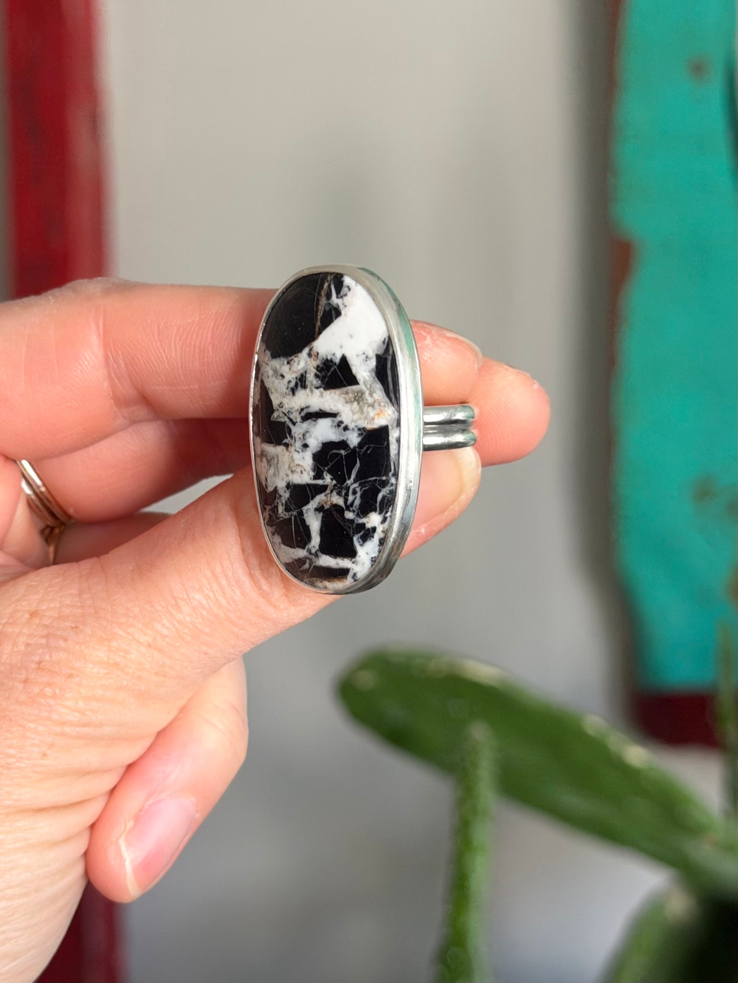 Big White Buffalo Ring in size 9