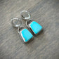 Emerald Valley Turquoise Huggie Hoop Earrings no. 2