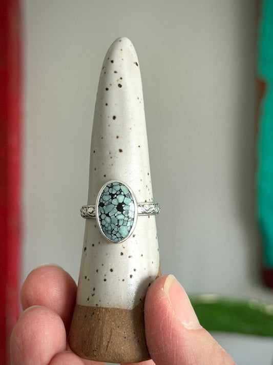 Desert Bloom Variscite Ring in size 8.75