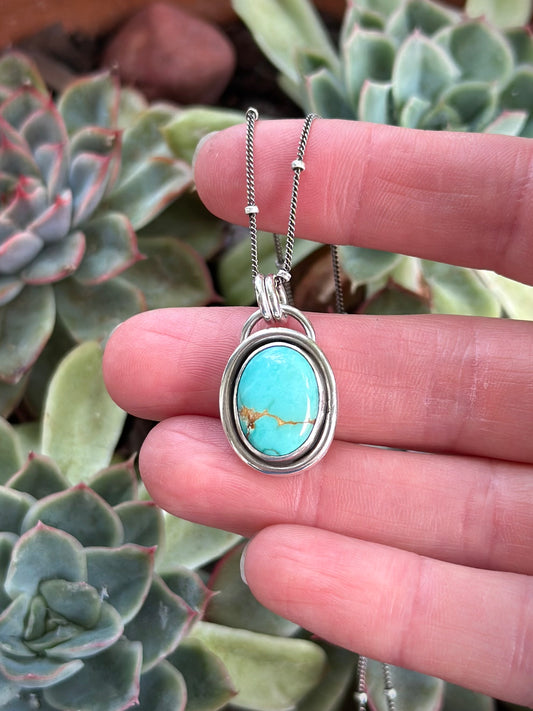 Royston Turquoise Shadowbox Necklace