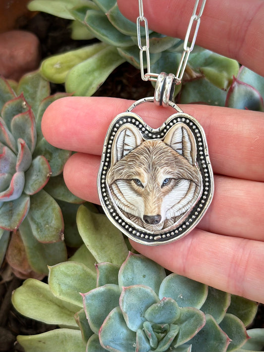 Laura Mears Wolf Pendant