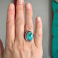 Thunderbird Turquoise Art Deco Ring size 7.5
