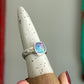 Coober Pedy Opal Ring Square size 9.25 STAMPED BAND