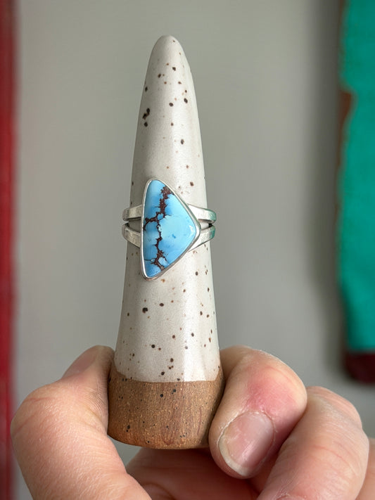Golden Hills Turquoise Triangle Ring size 7.25