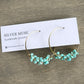 Gold Fill + White Water Turquoise Bead Hoop Earrings