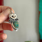 Patagonia Turquoise Laura Mears Owl Pendant with Succulents in Green