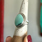 Desert Bloom Variscite Art Deco Ring size 8.75