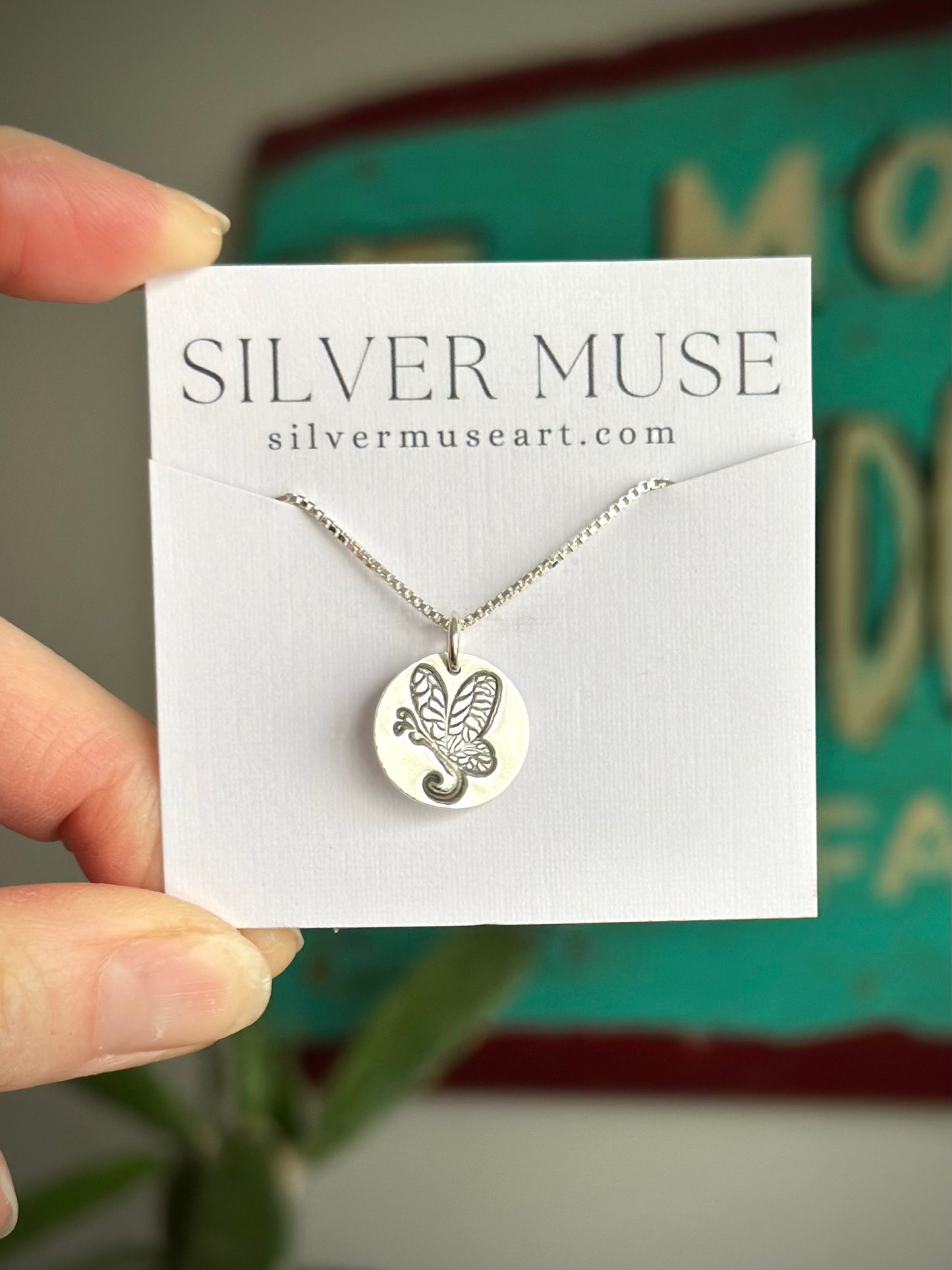 Fine Silver Dragonfly Necklace