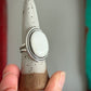 White Buffalo Art Deco Ring size 9.5