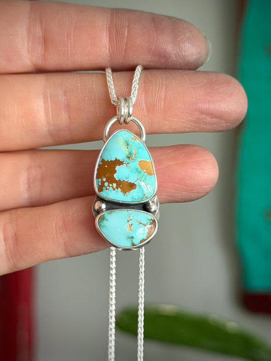 Royston Royal Blue Turquoise Double Totem Pendant