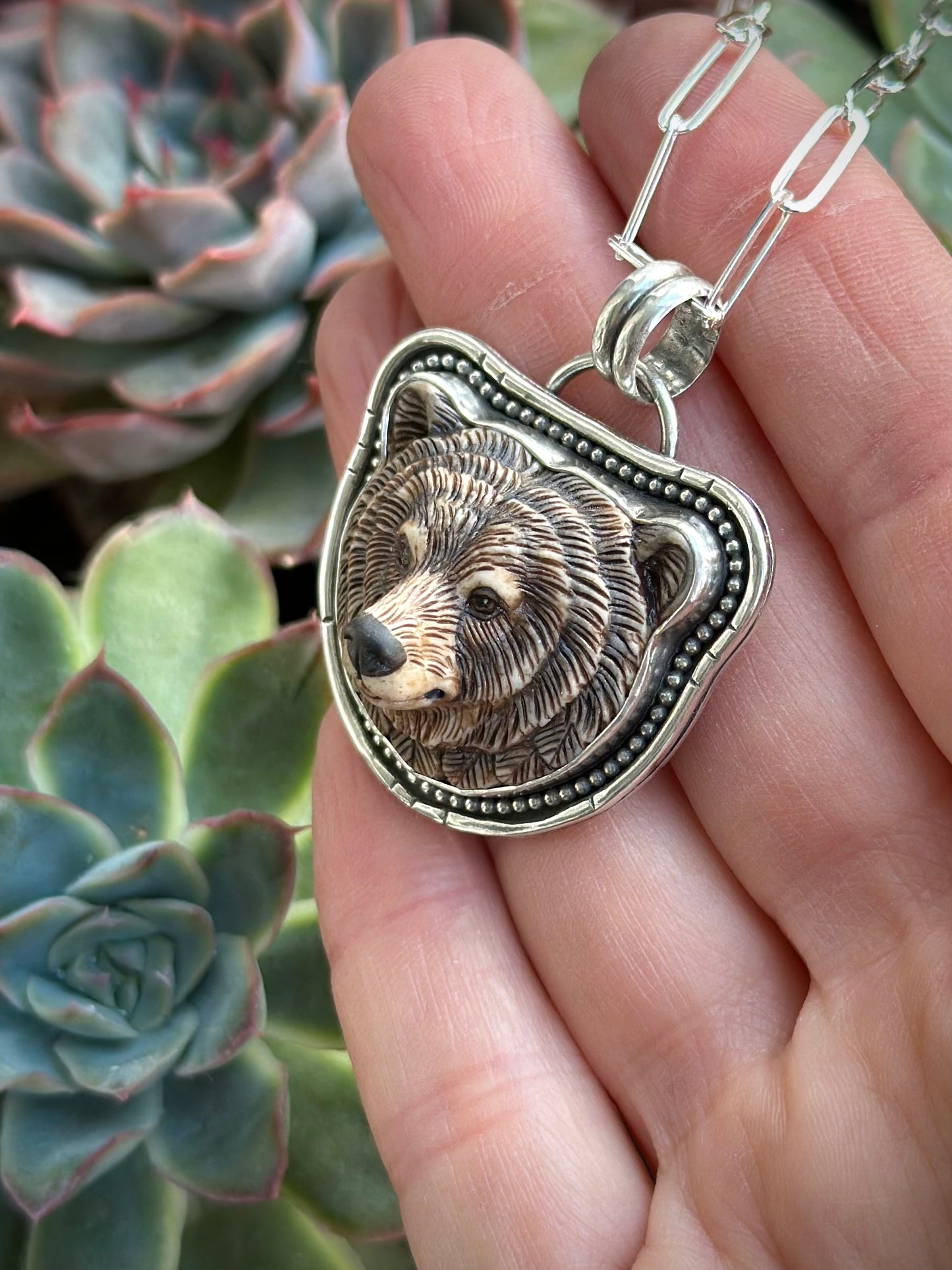 Laura Mears Bear Face Pendant