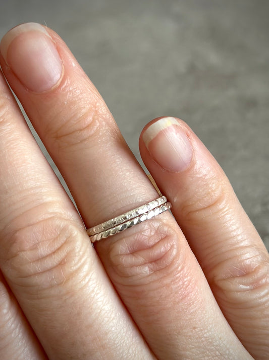 Stacking Rings in Sterling Silver