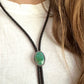 Hardy Pit Turquoise Bolo Tie in Dark Brown