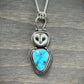 Golden Hills Turquoise + Laura Mears Owl Face Pendant