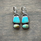 Emerald Valley Turquoise Huggie Hoop Earrings no. 3