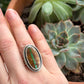 Royston Ribbon Turquoise Ring in Green size 8.25