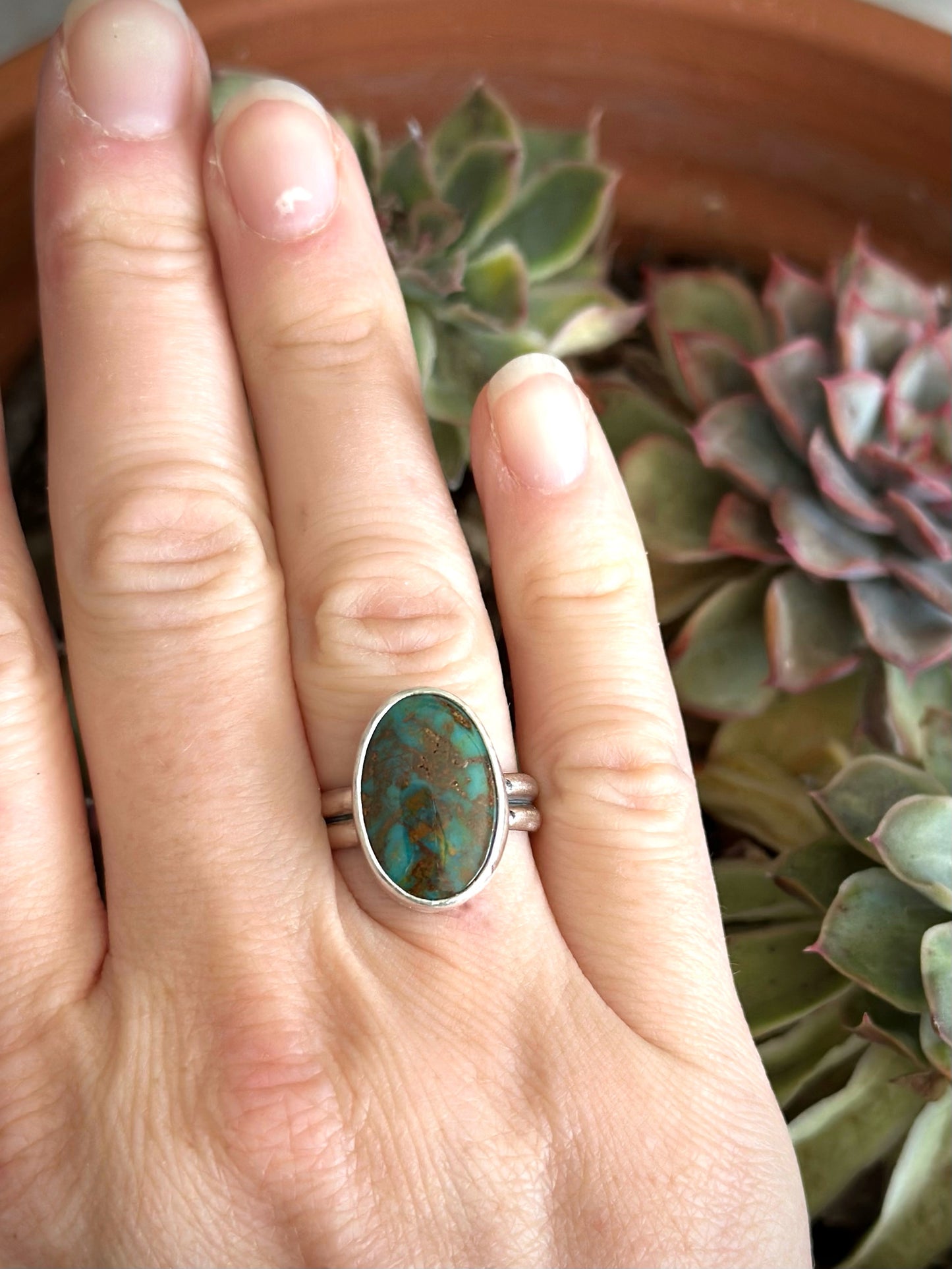 Rising Phoenix Turquoise Ring in size 7.75