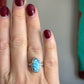 Golden Hills Turquoise Fleur Ring size 7.75