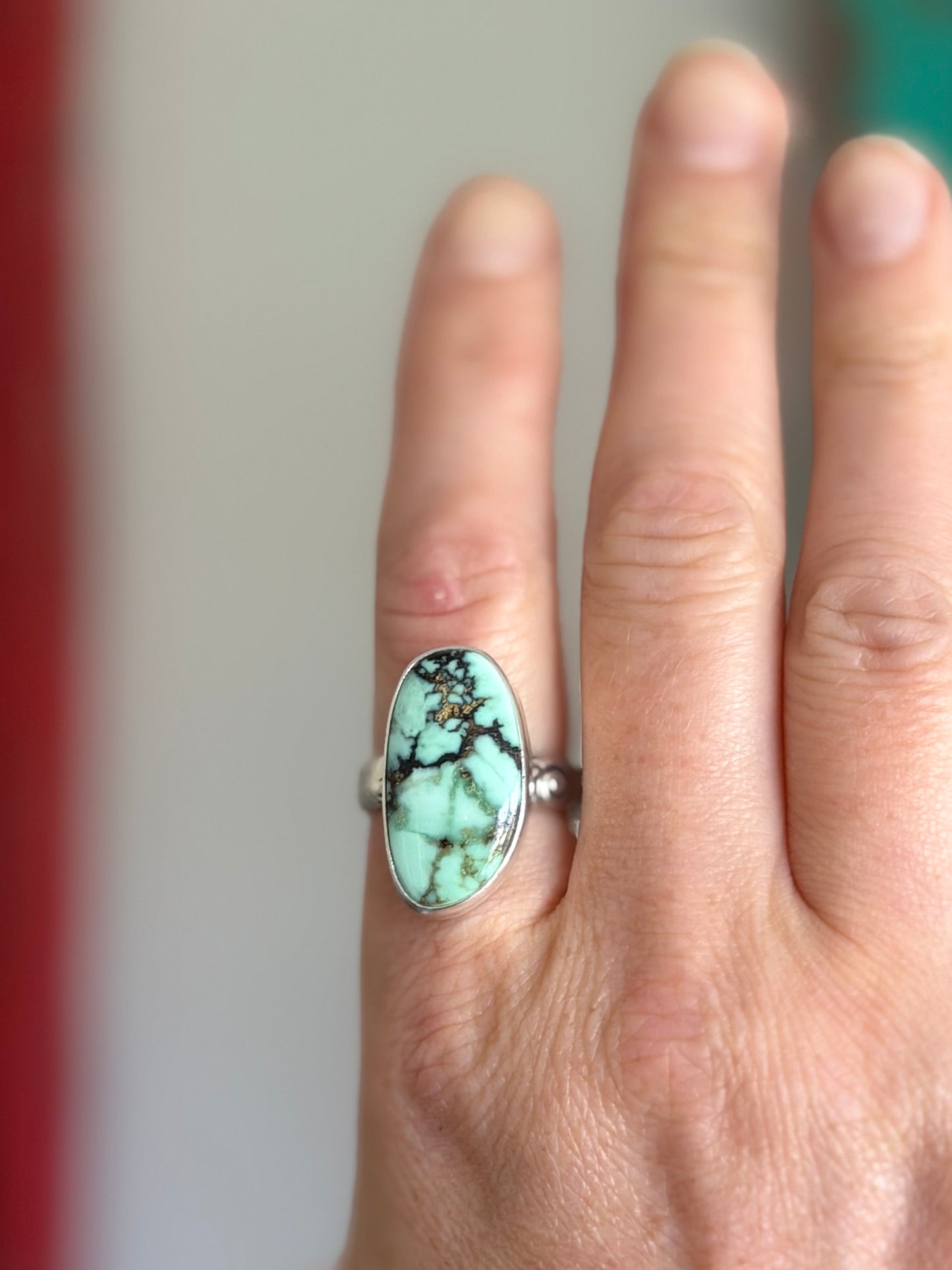 Angelwing Variscite Ring size 8.5