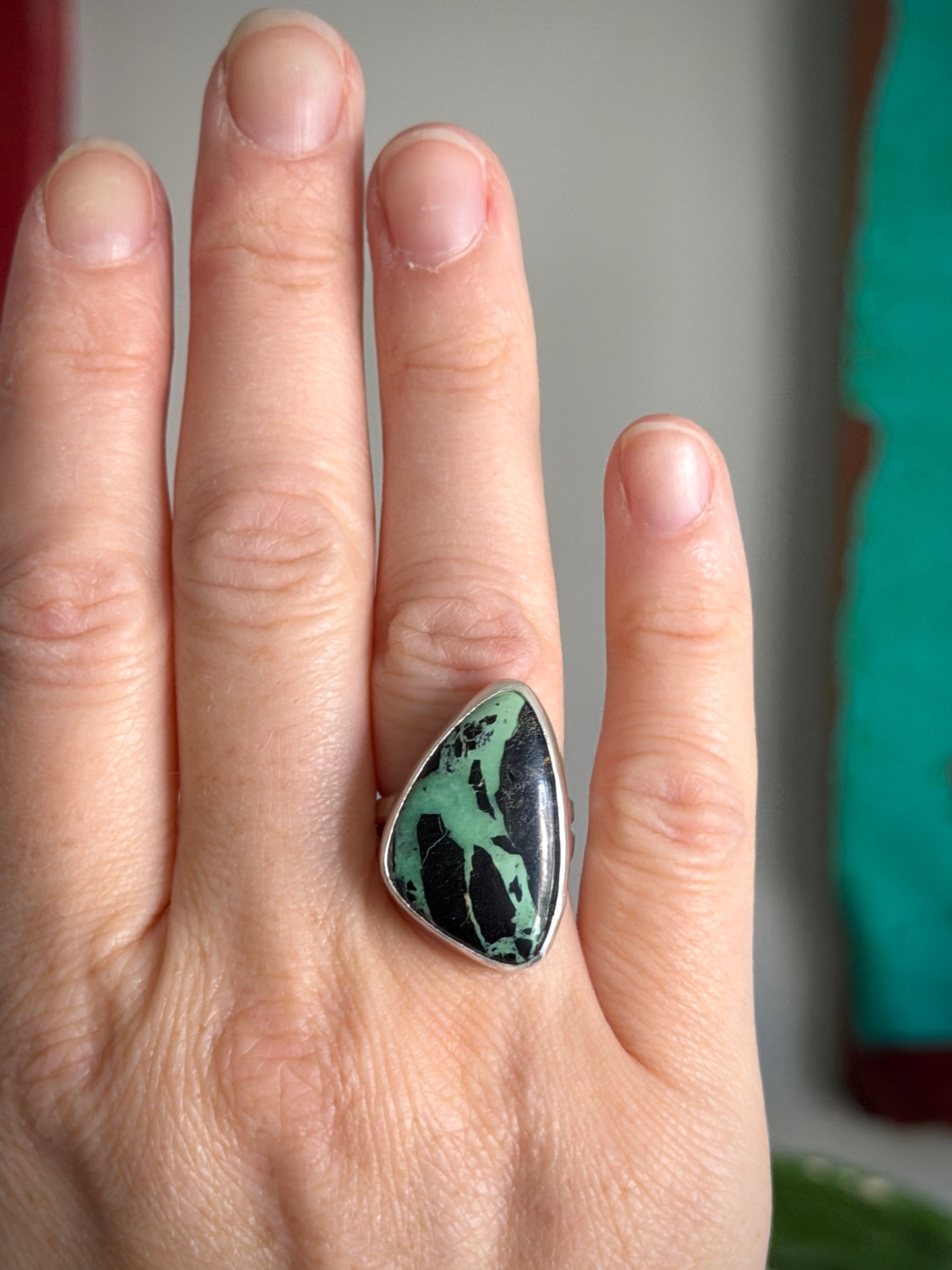 San Pedro Variscite Ring in size 7.25