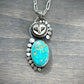 Royston Turquoise + Laura Mears Owl Face Pendant