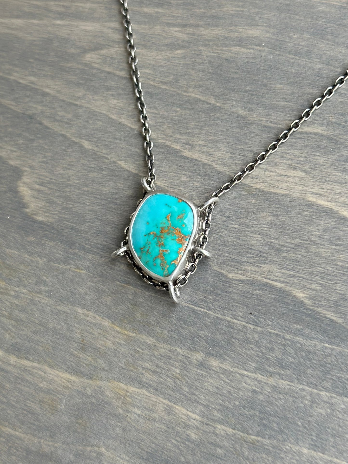 Royston Turquoise Suspended Pendant v7
