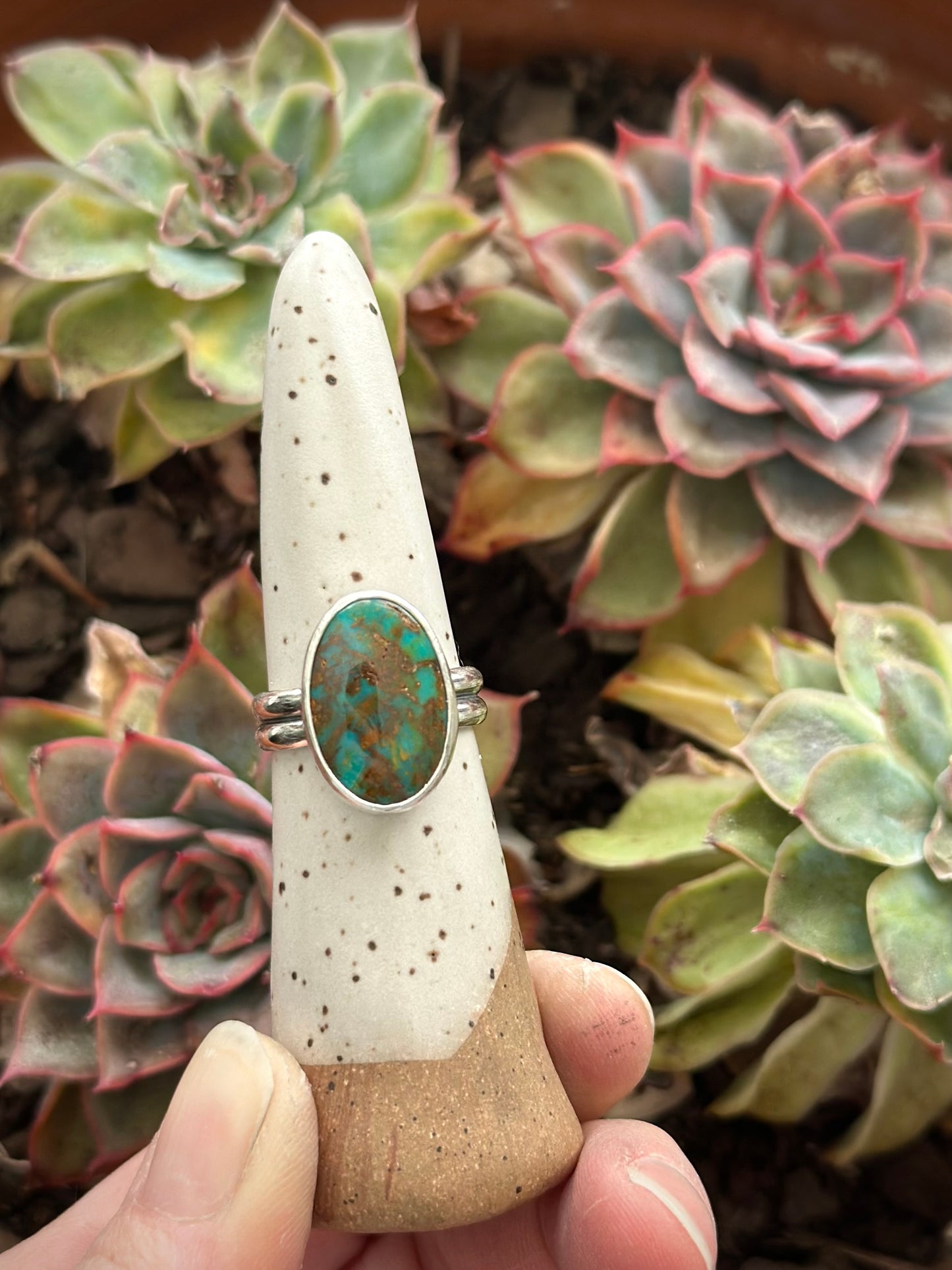 Rising Phoenix Turquoise Ring in size 7.75