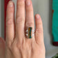 Royston Ribbon Turquoise Split Band Ring in size 7.25 + 7.75