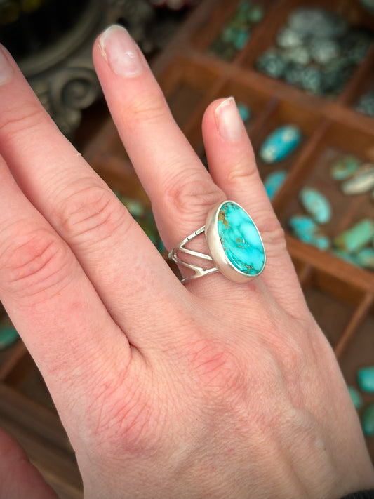 Fox Turquoise Ring in size 8