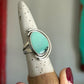 Desert Bloom Variscite Art Deco Ring size 8.75