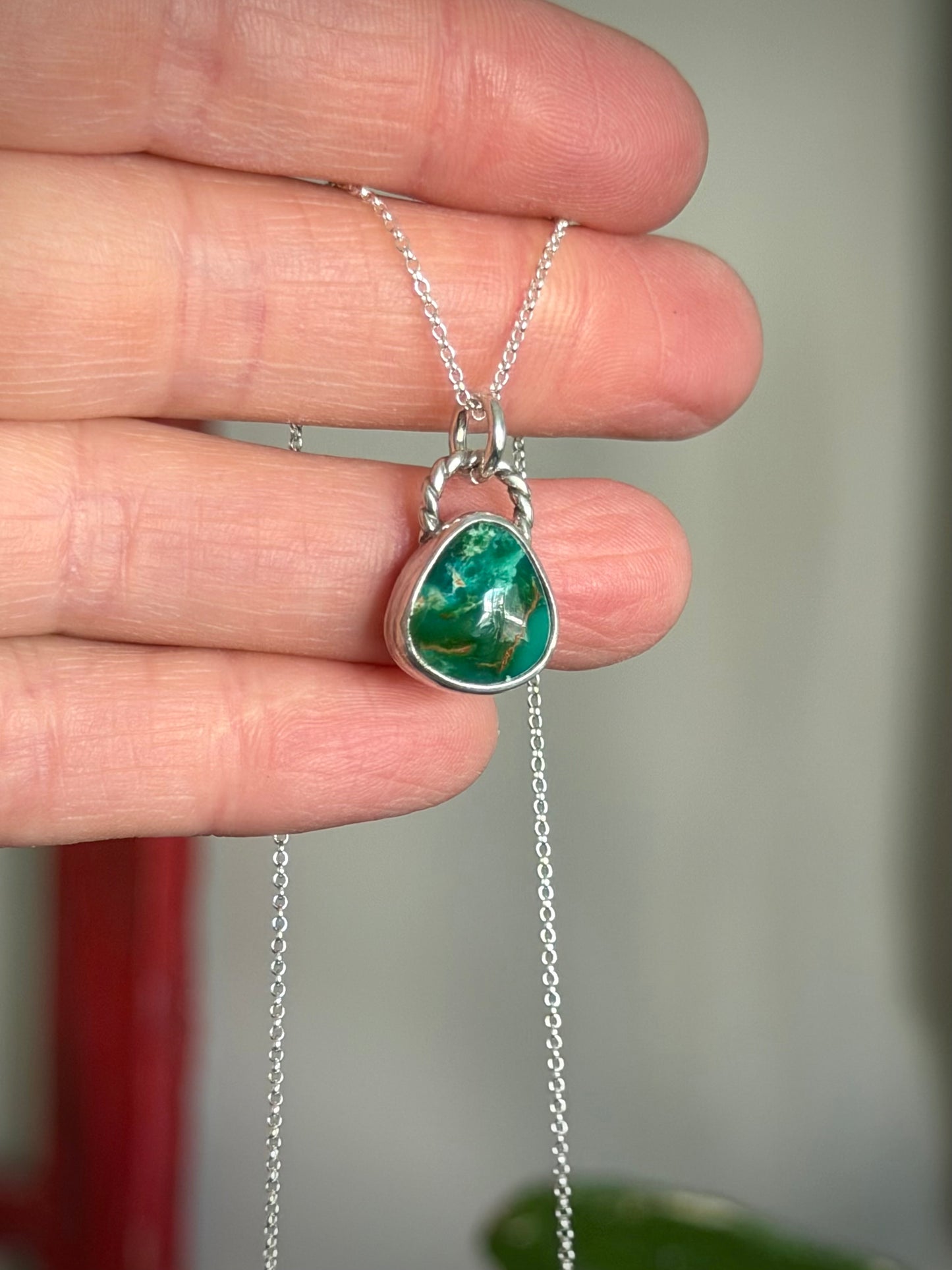 High grade Royston Turquoise Little Necklace in Teal-Green