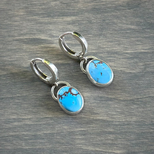 Golden Hills Turquoise Huggie Hoop Earrings