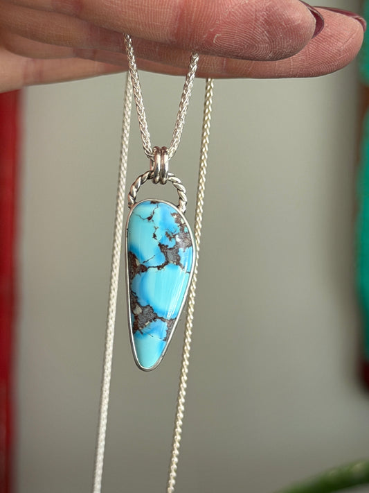 Golden Hills Turquoise Talon Pendant