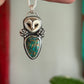 Patagonia Turquoise Laura Mears Owl Pendant with Succulents in Green