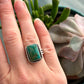 Evans Turquoise Framed Ring in size 8