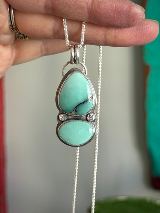 Desert Bloom Variscite Totem Pendant