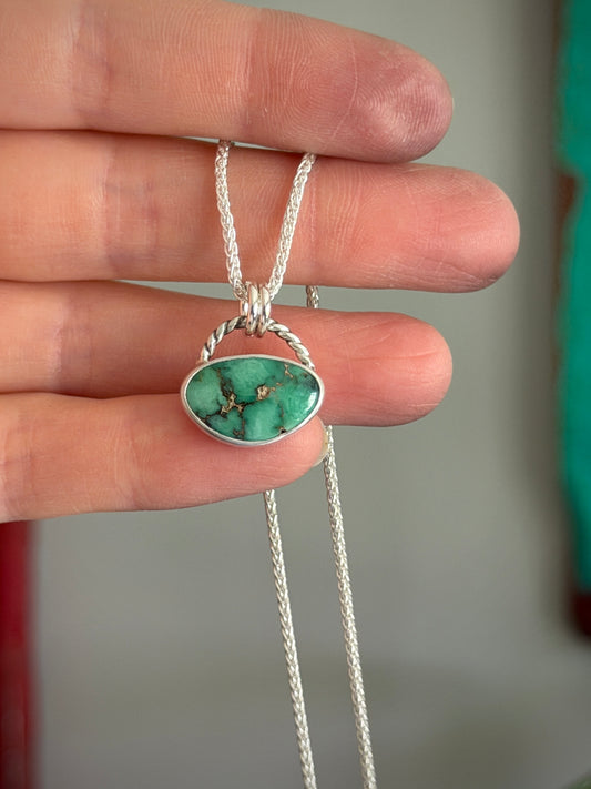 Blueboy Variscite Horizontal Set Pendant