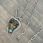 High Grade New Lander Variscite Polychrome Pendant with Handmade Chain