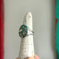 Morenci 2 Turquoise Ring with Pyrite size 4.75