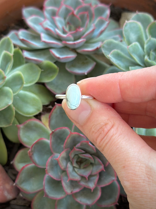 Emerald Basin Variscite Stacker Ring in size 5