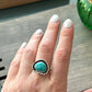White Water Turquoise Jellyfish Ring in size 9.75