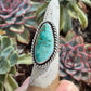 Fox Turquoise Chunky Twist Ring in size 7.25