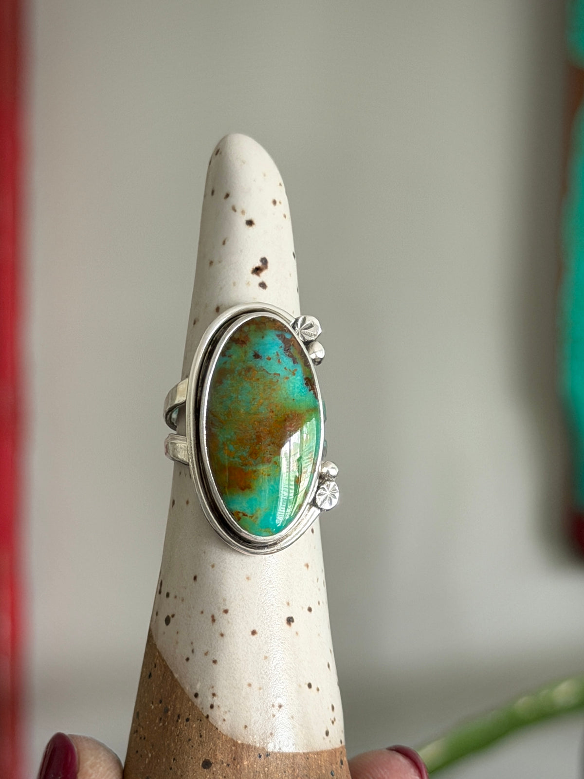 Rising Phoenix Turquoise Funky Ring size 6.5