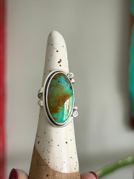 Rising Phoenix Turquoise Funky Ring size 6.5
