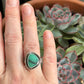 Desert Bloom Variscite with Swirl Flower Band size 7.5 to 7.75