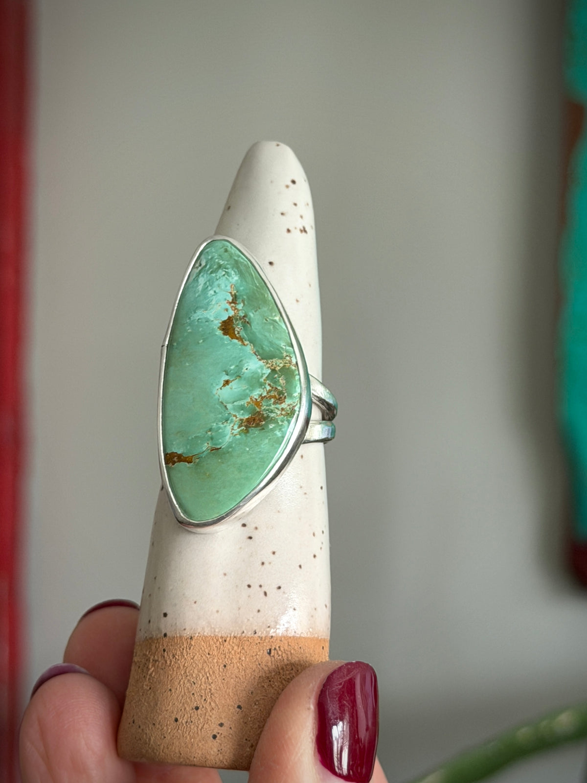 Fox Turquoise Ring size 10.75