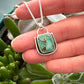 Royston Turquoise Framed Pendant in green and brown