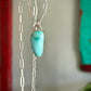 Royston Turquoise Talon Pendant in Pale Blue